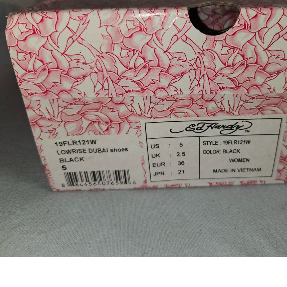 Vintage Ed Hardy Slip On Laceless Canvas Sneakers Purple Geisha Koi Tattoo Y2K - Picture 4 of 7
